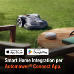 Husqvarna Mähroboter Automower Aspire R4 für 400 m² Fläche I Akku Rasenmäher Roboter, Steuerung per Connect App (inkl. Sprachsteuerung, WLAN, Bluetooth) mit Installations-Kit