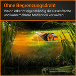WORX Landroid Vision L1600 Mähroboter WR216E.1 für Gärten bis 1600m² - intelligenter Mähroboter ohne Begrenzungskabel – WLAN & Bluetooth – aktive Hindernisvermeidung mit KI-Technologie – APP Steuerung